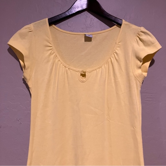 Upfashion Yellow Cap Sleeve Cotton Dress EU 36 US Size 6 - Picture 4 of 12